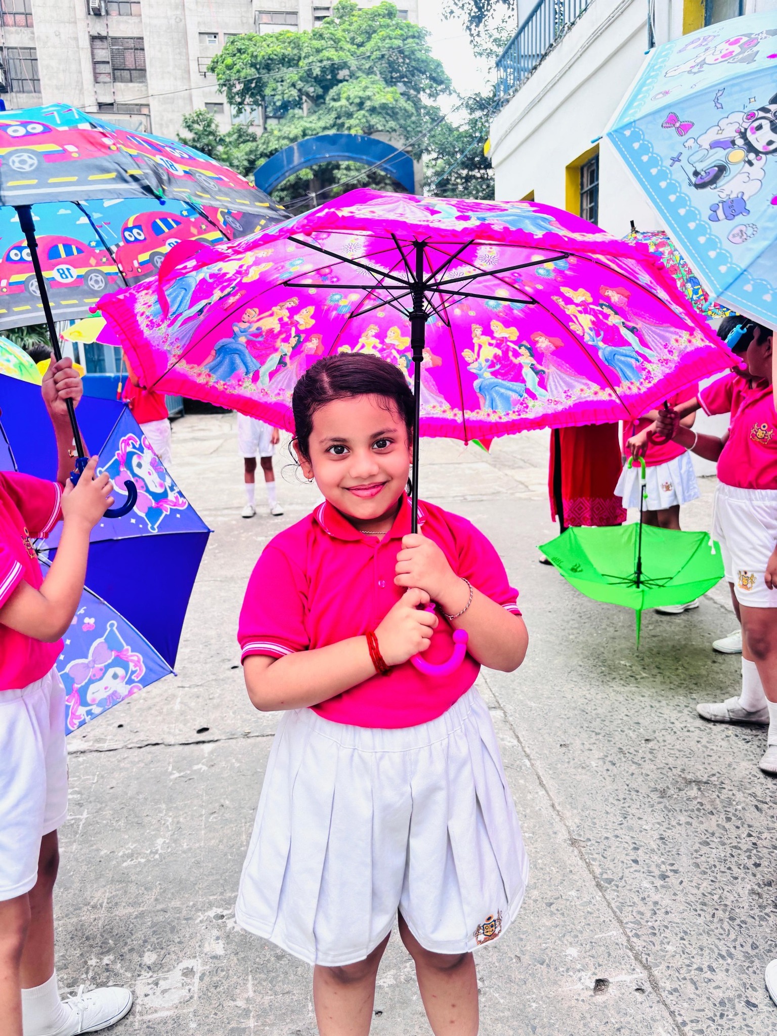 🌈☔ Tip Tap Toes in Rainbows – A Joyful Umbrella Drill at Apeejay School Park Street ☔🌈