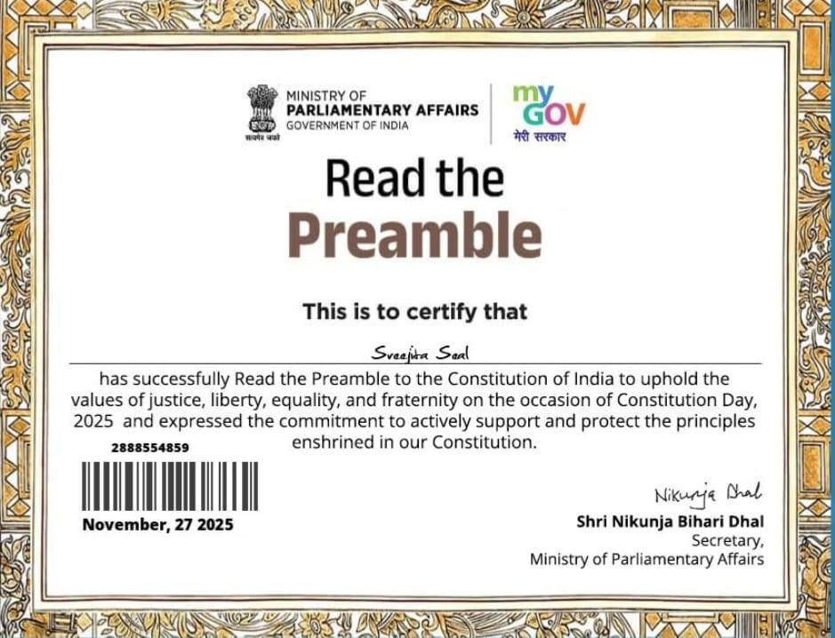 ✨ Constitution Day Celebration at Apeejay School Park Street  ✨